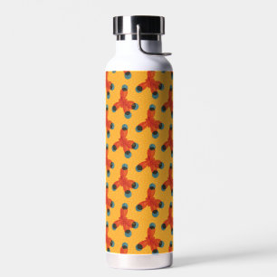 Organic Chemistry Yellow Molecule Pattern Geek Waterfles