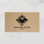 Organic Egg Boerderij Farmhouse Rustic Chicken Visitekaartje (Voorkant)