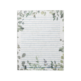 Organic Eucalyptus Waterverf Design 40 Pagina's Notitieblok