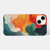 Organic Flow en Contour _ iPhone hoesje iPhone 14 Hoesje (Achterkant horizontaal)