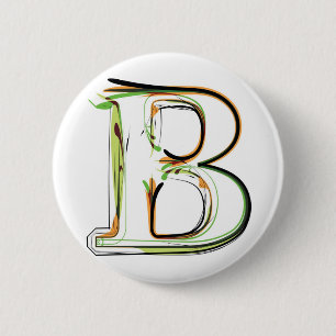 Organic Font Illustration Ronde Button 5,7 Cm