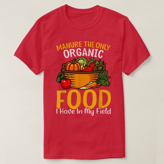 Organic Food In Field Funny Farming Farmer Tractor T-shirt (Design voorkant)