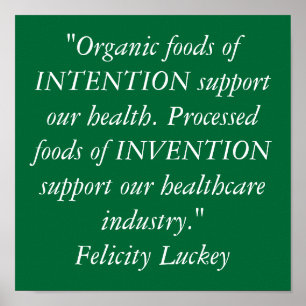 Organic Foods tegen Verwerkte voedingsmiddelen Poster