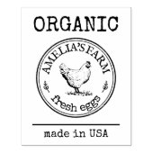 Organic Fresh Eggs Business Logo Custom Rubberstempel (Afrduk)