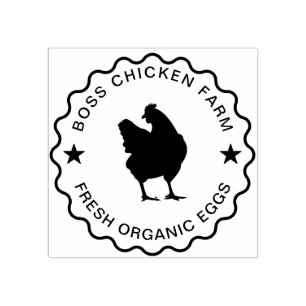 Organic Fresh Eggs Hand Gathered Boerderij Rubberstempel