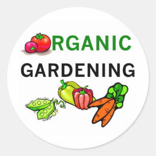 Organic Gardening T-shirts en Gifts Ronde Sticker