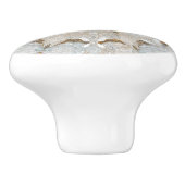 Organic Geometric Neutral Graphic Stone Mandala Keramische Knop (Zijkant)