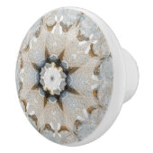 Organic Geometric Neutral Graphic Stone Mandala Keramische Knop (Rechts)