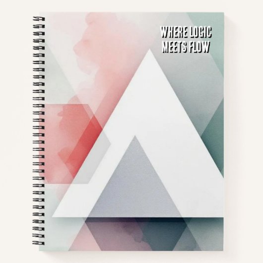 Organic Geometry Fusion | Watercolour & Geometric Notitieboek (Voorkant)