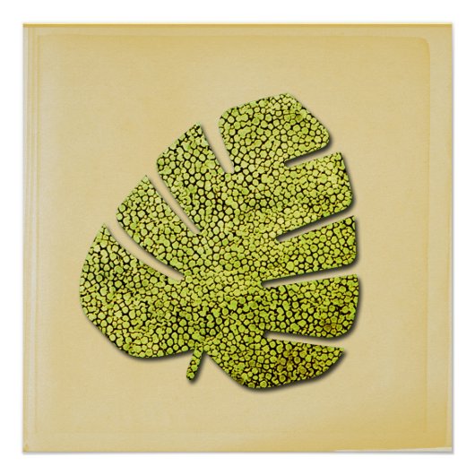 Organic Green Tropical Leaf Perfect Poster (Voorkant)