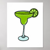 Organic Hand-Drawn Margarita Art Poster (Voorkant)