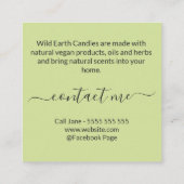Organic Herbal Candle and Soap Logo Visitekaartje (Achterkant)