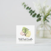 Organic Herbal Candle and Soap Logo Visitekaartje (Staand voorkant)