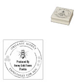 Organic Honey Bee Official Seal Rubberstempel (Gestempeld)
