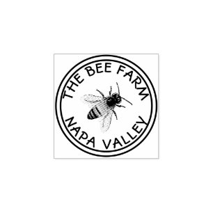 Organic Honey Bee Simple Rubberstempel