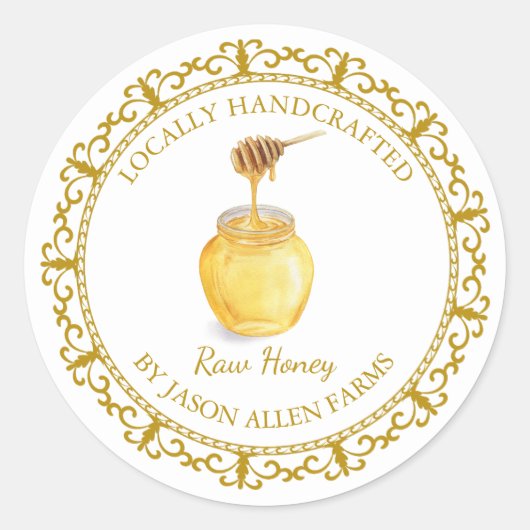  Organic Honey Label L Wit (Voorkant)