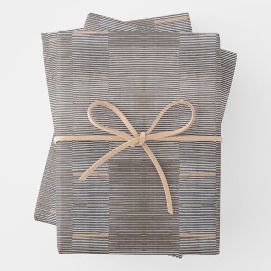 Organic look design Gift Wrap Set van 3 HAMbyWG Inpakpapier Vel (In situ)