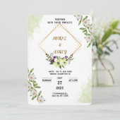 Organic Modern Wedding Invitation (Debout devant)