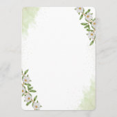 Organic Modern Wedding Invitation Kaart (Achterkant)