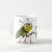 Organic Mosquito Cartoon – Funny Quote Koffiemok (Voorkant links)