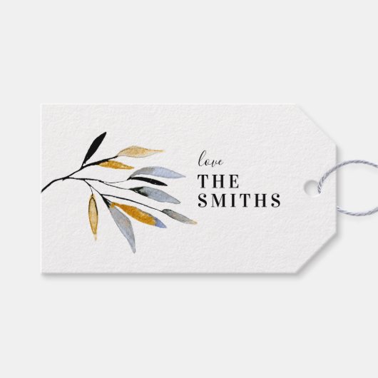 Organic Natural Kerstfeestay Gift Label Cadeaulabel (Voorkant (Horizontaal))