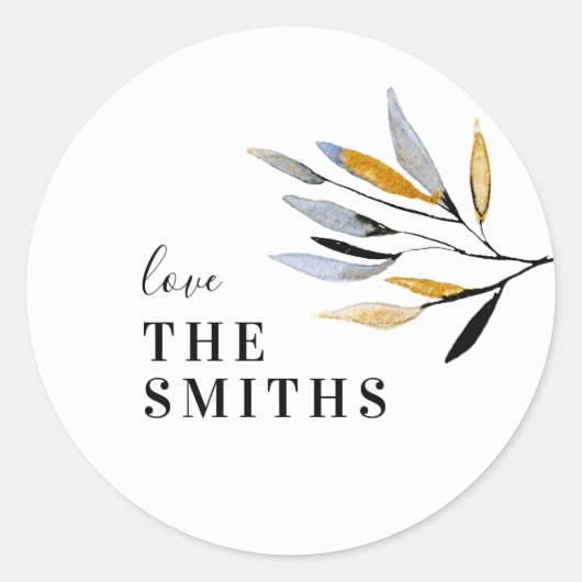 Organic Natural Kerstfeestay Round Sticker (Voorkant)