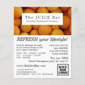 Organic Oranges, Juice Bar Advertising Flyer (Voorkant)