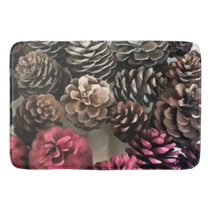 Organic Pine Cone Holiday Ornamenten Painting Badmat