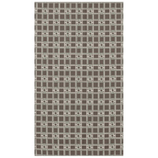 Organic Sage Chocolate Greek Key Pattern Tafelkleed