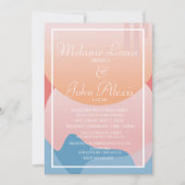 Organic Sunset Dream Ocean Wave Wedding Kaart (Voorkant)