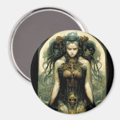 Organic Tech Woman Fantasy Sci-Fi Magneet (Voorkant / Achterkant)