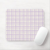 Organic Wobbly Check Grid Pattern Dusty Lilac Muismat (Met muis)