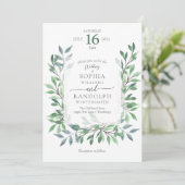 Organic Woodland Wreath Kaart (Staand voorkant)