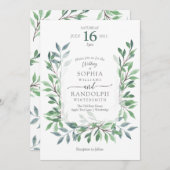 Organic Woodland Wreath Kaart (Voorkant / Achterkant)