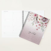 Organisateur de mariage floral rose blanc moderne (Devant avec enveloppe)