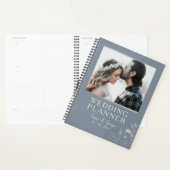 Organisateur de mariage Photo Bleu Poussiéreux (Devant avec enveloppe)