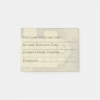 Organisateur de post-it graphique DM ; date, heure