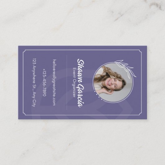 Organisateur d'événements carte de visite (Devant)