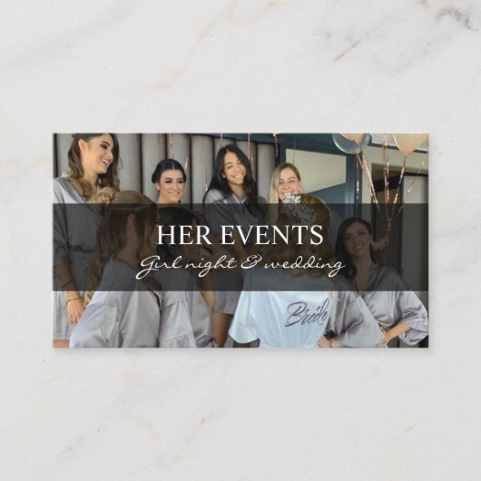 Organisateur d'événements Cartes de visite avec ba (Devant)