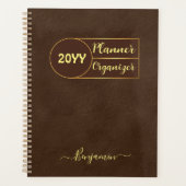 Organisateur en cuir Brown de luxe (Devant)