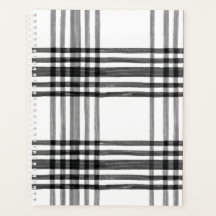 Organisateur et planificateur Plaid moderne noir e