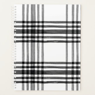 Organisateur et planificateur Plaid moderne noir e