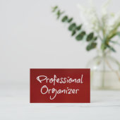 Organisateur professionnel brossé Carte de visite (Debout devant)