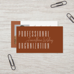 Organisateur professionnel Burnt Orange Carte de v