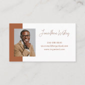 Organisateur professionnel Burnt Orange Carte de v (Dos)