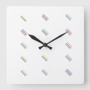 Organisatie Kleuren Geometrisch ontwerp Vierkante Klok