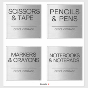 Organisatie Zilverlabels voor opslag Sticker