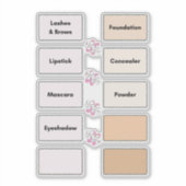 Organisation de maquillage Vanity Vinyl Étiquettes (Devant)