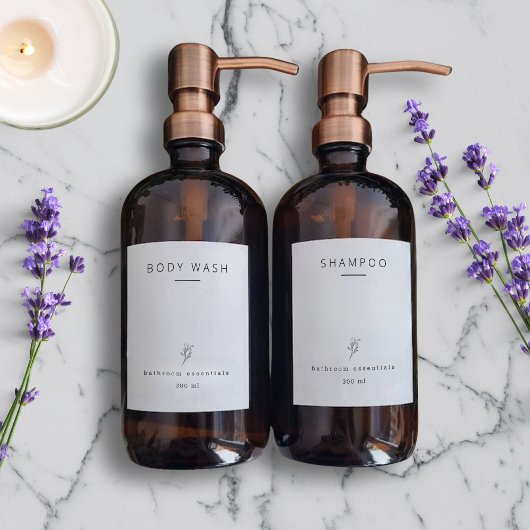 Organisation de salle de bain étiquette imperméabl