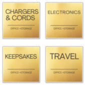 Organisation des Étiquettes d'or pour le stockage (Devant)